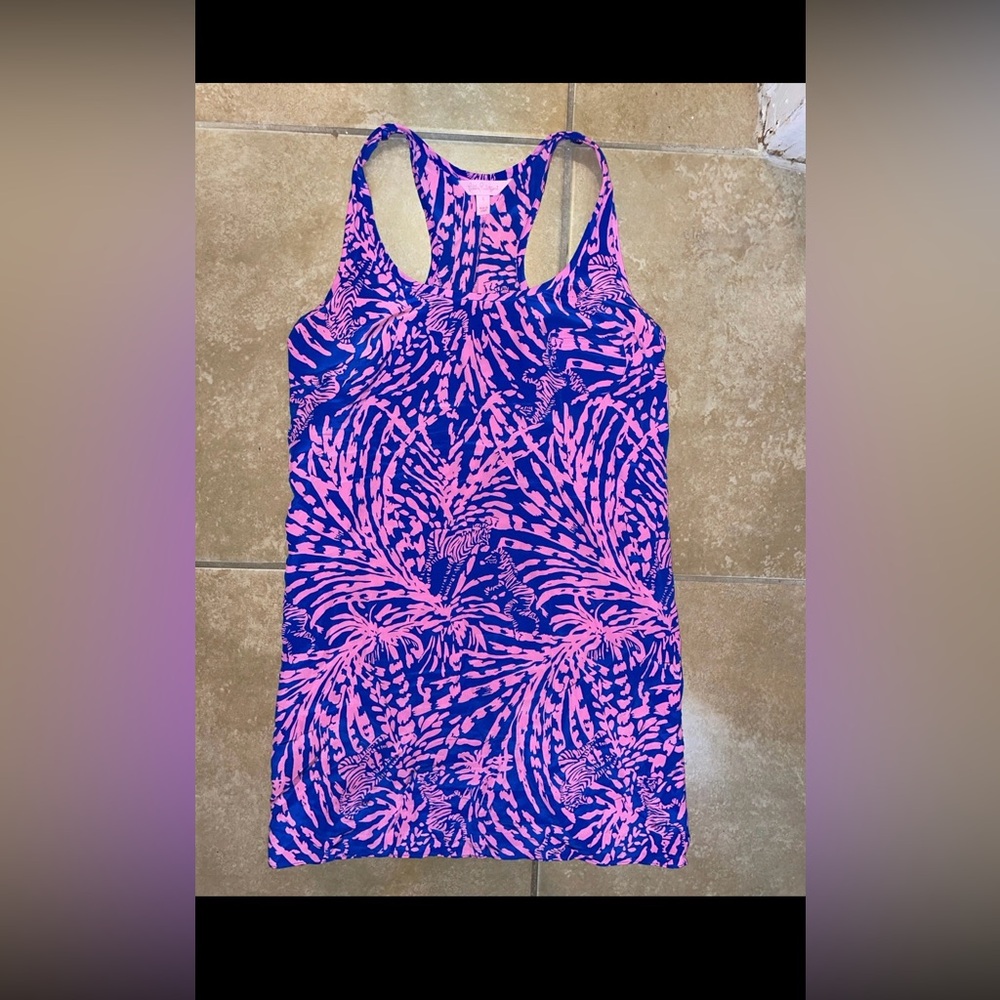 Lilly Pulitzer Pink and Blue Sleeveless dress size small